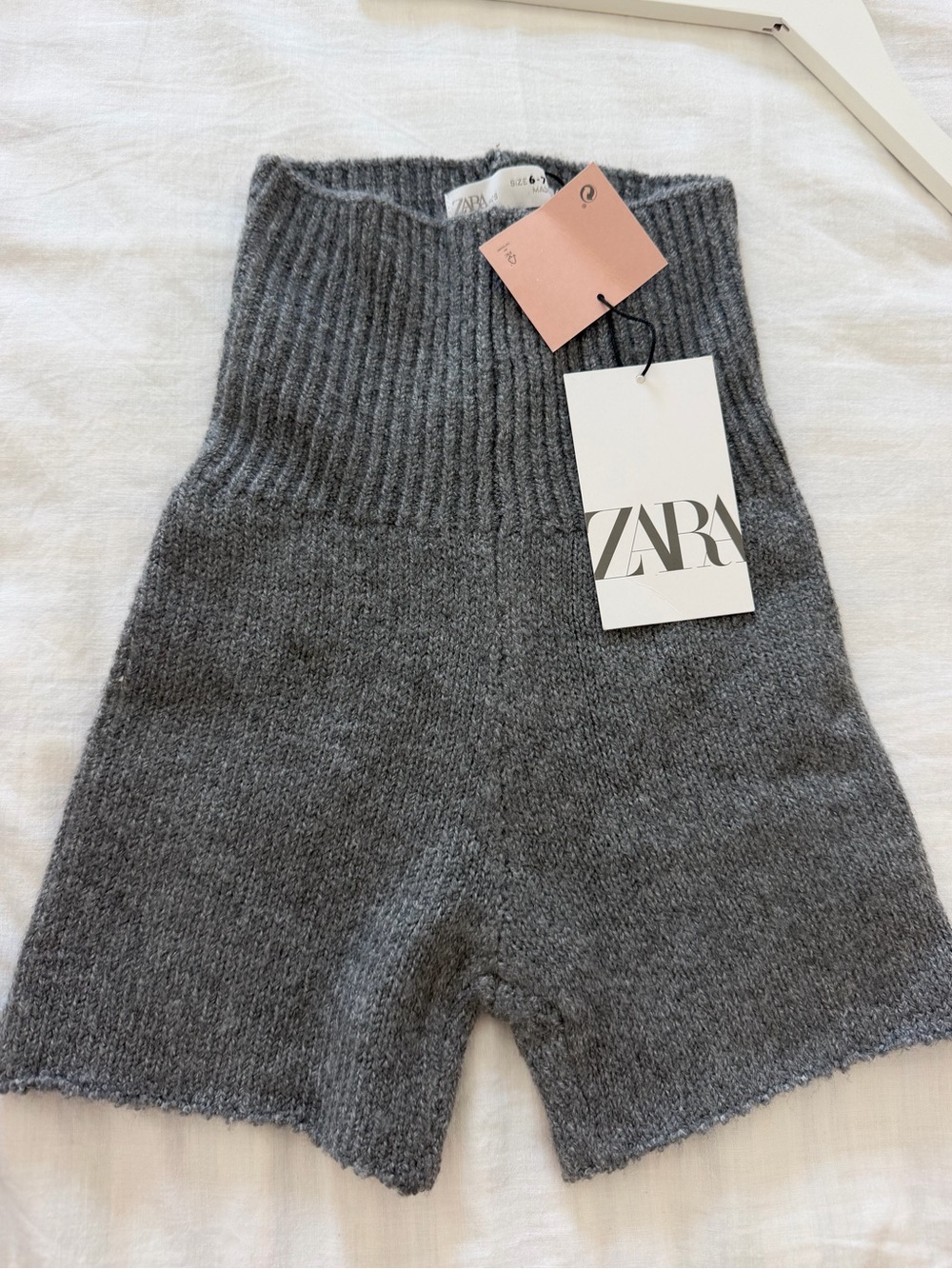 ZARA Kids High-Waist Knit Shorts